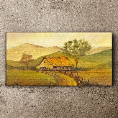 A peaceful rural landscape in the morning Print on canvas