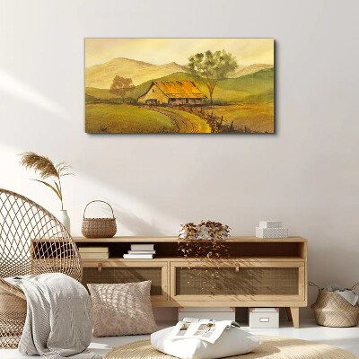 A peaceful rural landscape in the morning Print on canvas