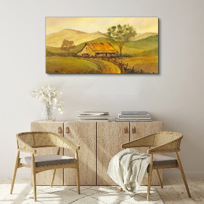 A peaceful rural landscape in the morning Print on canvas