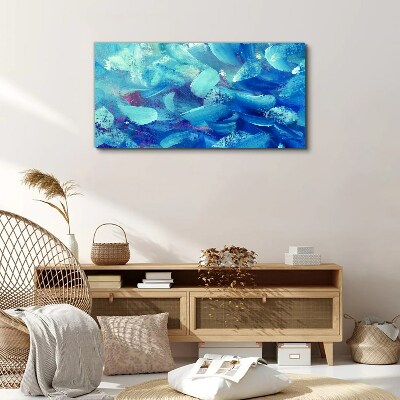 Ocean waves of colors Canvas wall art