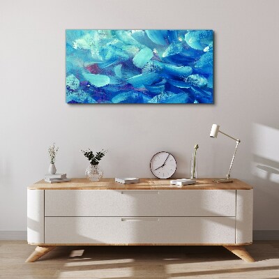 Ocean waves of colors Canvas wall art