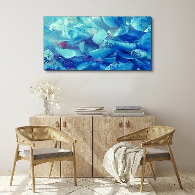 Ocean waves of colors Canvas wall art