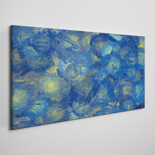 Night sky in shades of blue Print on canvas