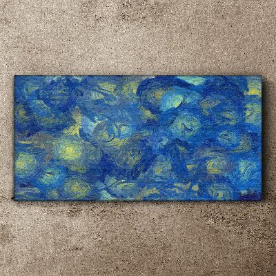 Night sky in shades of blue Print on canvas