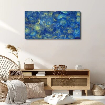 Night sky in shades of blue Print on canvas