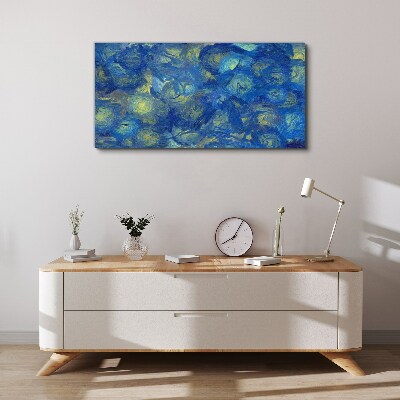 Night sky in shades of blue Print on canvas