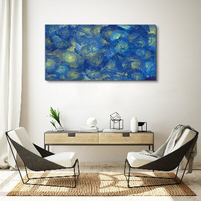 Night sky in shades of blue Print on canvas