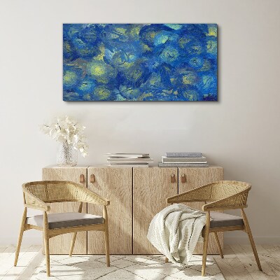 Night sky in shades of blue Print on canvas