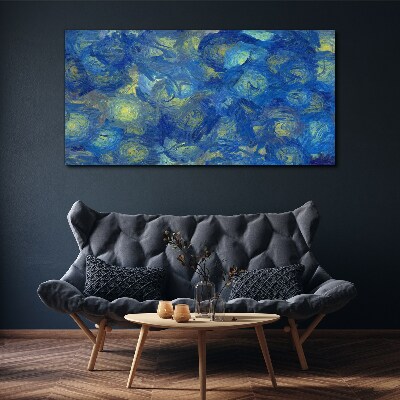 Night sky in shades of blue Print on canvas