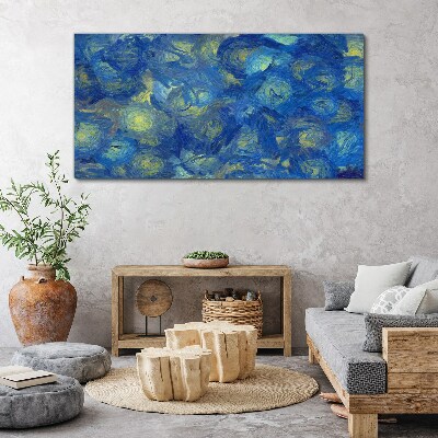 Night sky in shades of blue Print on canvas