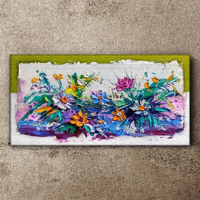 A floral arrangement in intense colours Print on canvas