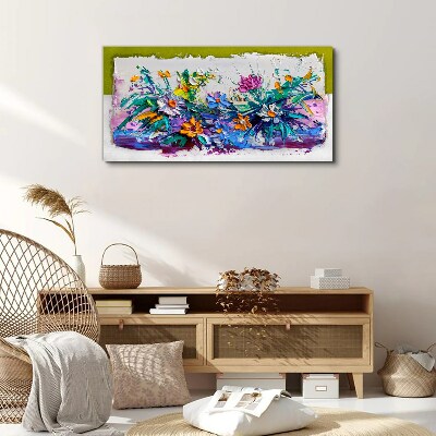 A floral arrangement in intense colours Print on canvas