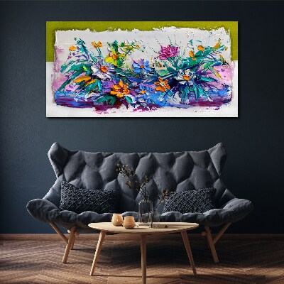 A floral arrangement in intense colours Print on canvas