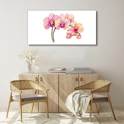 Painting flowers branch Canvas Wall art