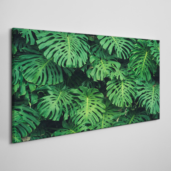Tropical Leaf Mosaic Print on canvas