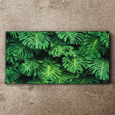 Tropical Leaf Mosaic Print on canvas