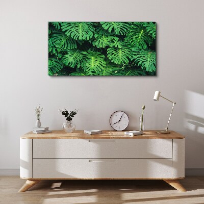 Tropical Leaf Mosaic Print on canvas