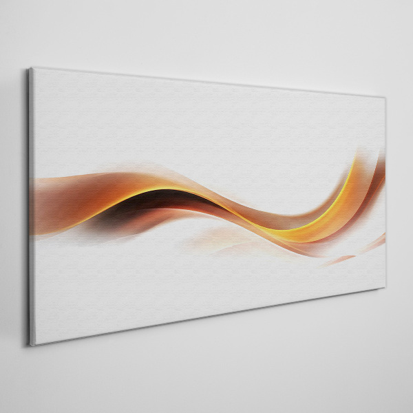 Waves of warm tones Print on canvas