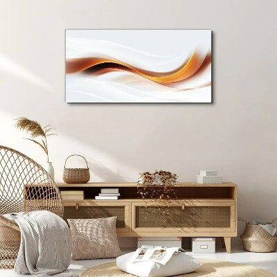 Waves of warm tones Print on canvas
