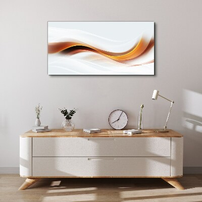 Waves of warm tones Print on canvas