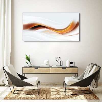 Waves of warm tones Print on canvas