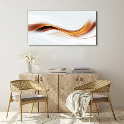 Waves of warm tones Print on canvas
