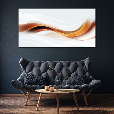 Waves of warm tones Print on canvas