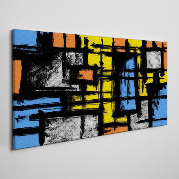 Abstract composition of colors Canvas wall art