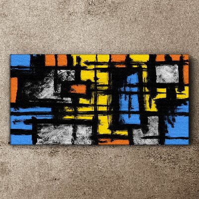 Abstract composition of colors Canvas wall art