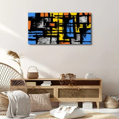 Abstract composition of colors Canvas wall art