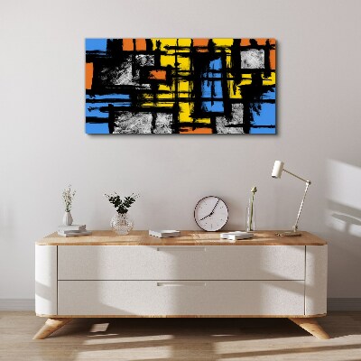 Abstract composition of colors Canvas wall art