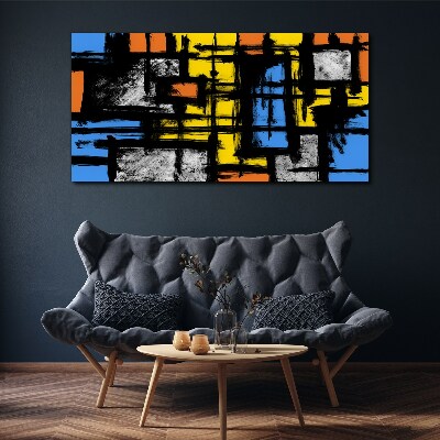 Abstract composition of colors Canvas wall art