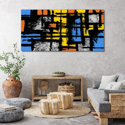 Abstract composition of colors Canvas wall art