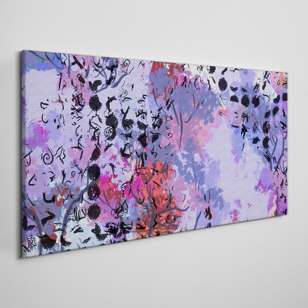 Abstract landscape with a Japanese accent Canvas wall art
