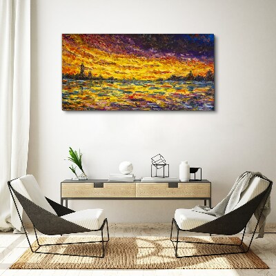 Abstract sunset Canvas Wall art