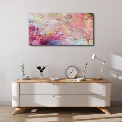 Abstract landscape in pastel colors Canvas wall art