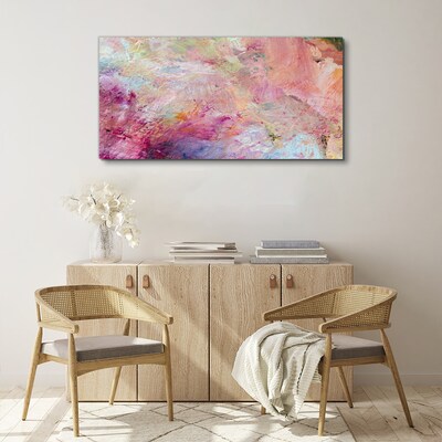 Abstract landscape in pastel colors Canvas wall art