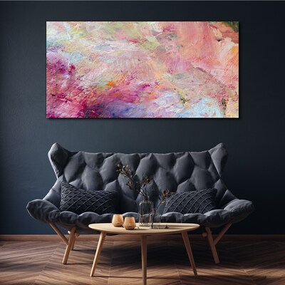 Abstract landscape in pastel colors Canvas wall art