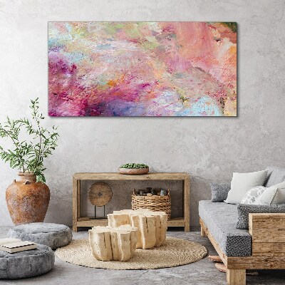 Abstract landscape in pastel colors Canvas wall art