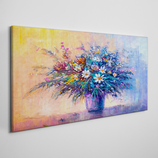 Floral bouquet in pastel colors Canvas wall art