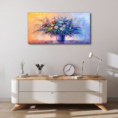 Floral bouquet in pastel colors Canvas wall art