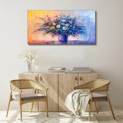 Floral bouquet in pastel colors Canvas wall art
