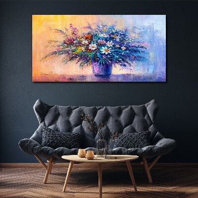 Abstract painting flowers Canvas Wall art