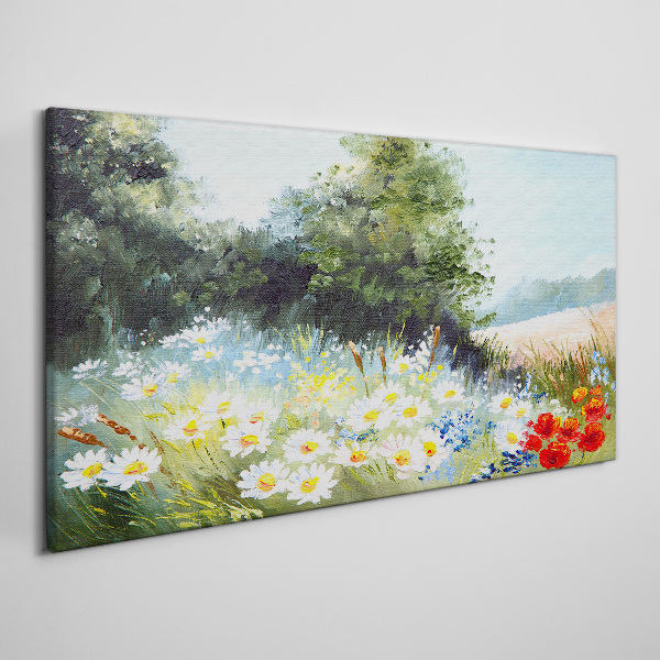 Summer meadows in full bloom Print on canvas