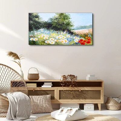 Summer meadows in full bloom Print on canvas