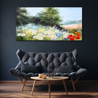 Summer meadows in full bloom Print on canvas