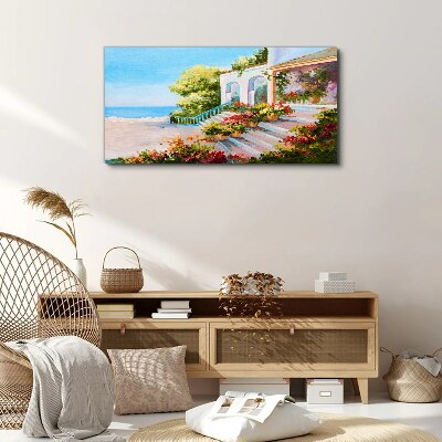 Summer seaside landscape Canvas wall art