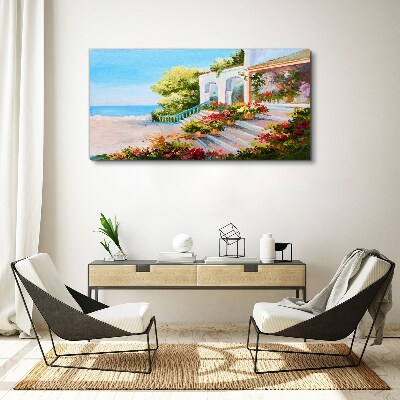 Summer seaside landscape Canvas wall art