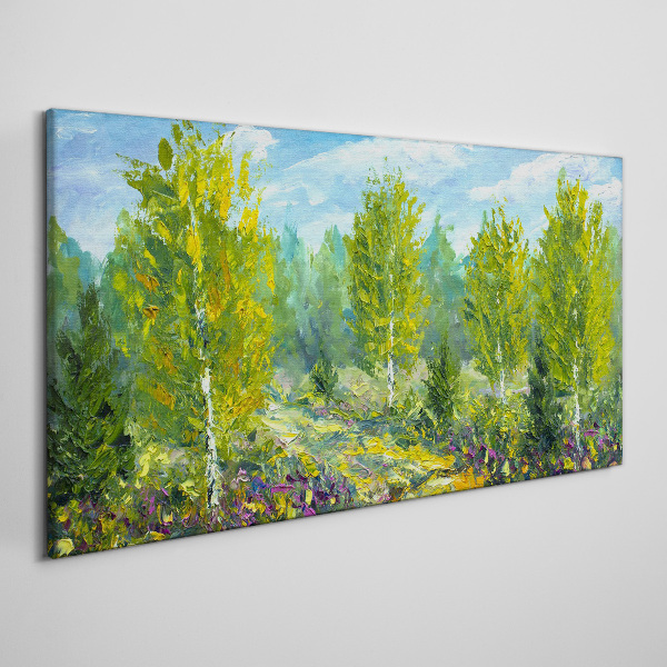 Spring trees in the green Canvas wall art