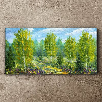 Painting forest Canvas Wall art